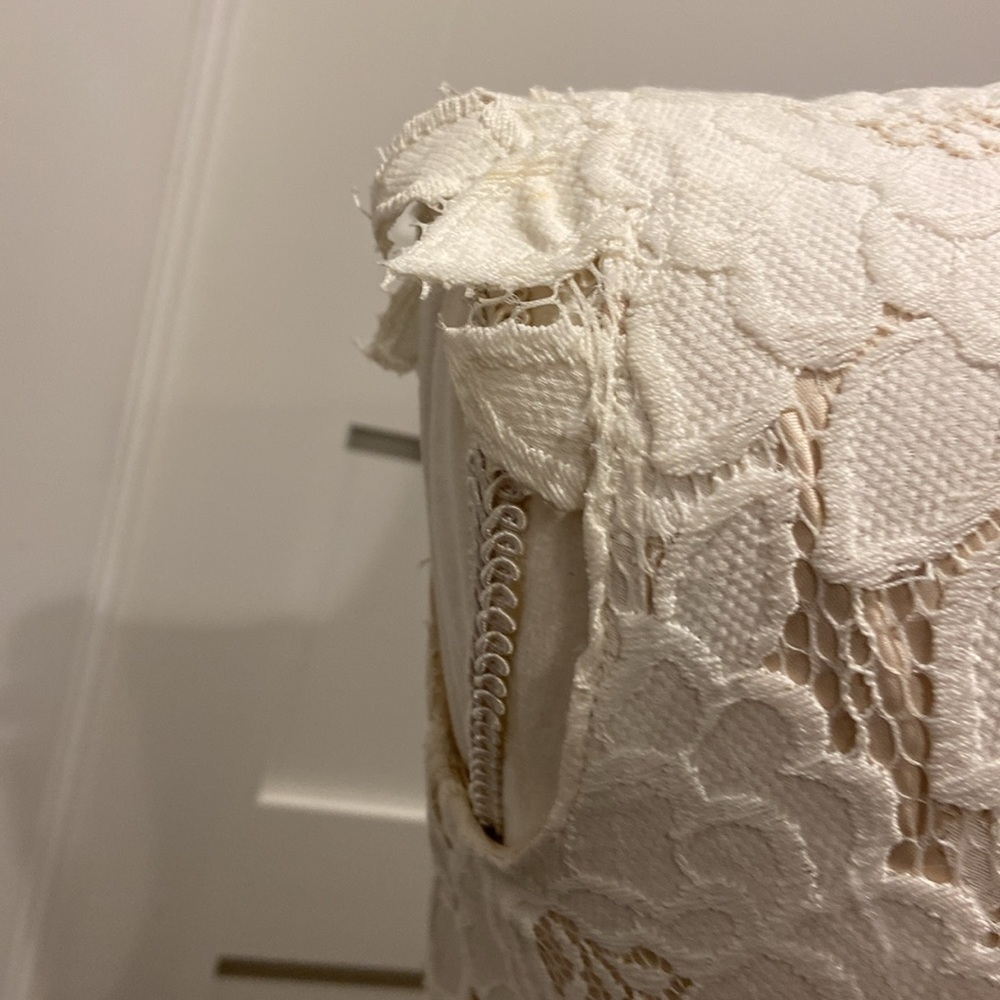 Tadashi Shoji White Lace MIDI Dress BodyCon Size 0 - Picture 7 of 8